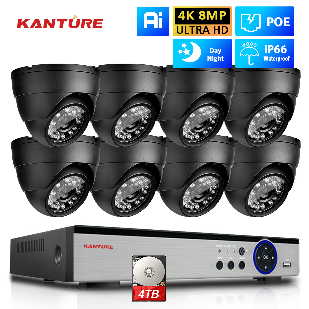 Photography Zoom - KANTURE 8CH 4K CCTV Camera System