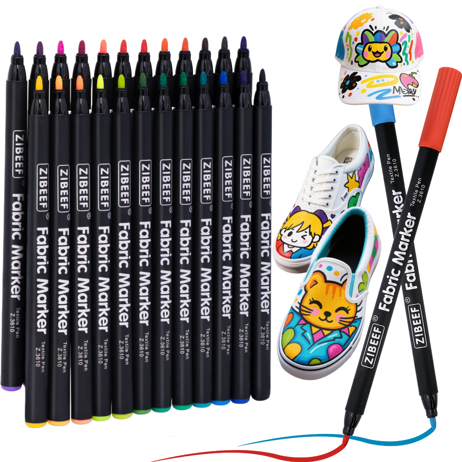 Photography Fine Art - 12/24 Color Fabric Markers-Fine Tip Fabric