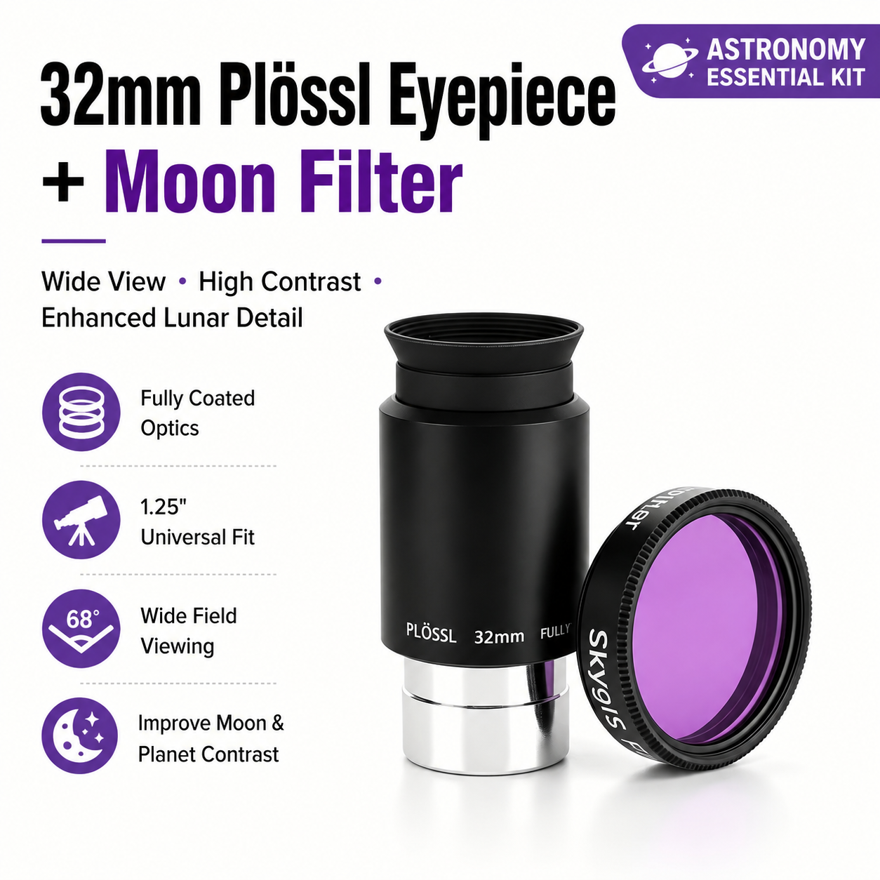 Photography Urban - Plossl 32mm Eyepiece + Purple Filter