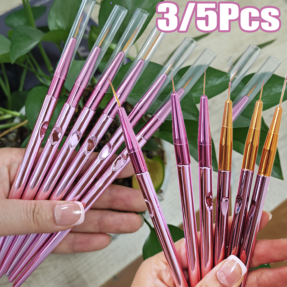 Photography Fine Art - 3/5Pcs/set Rose Gold Nail Art Liner