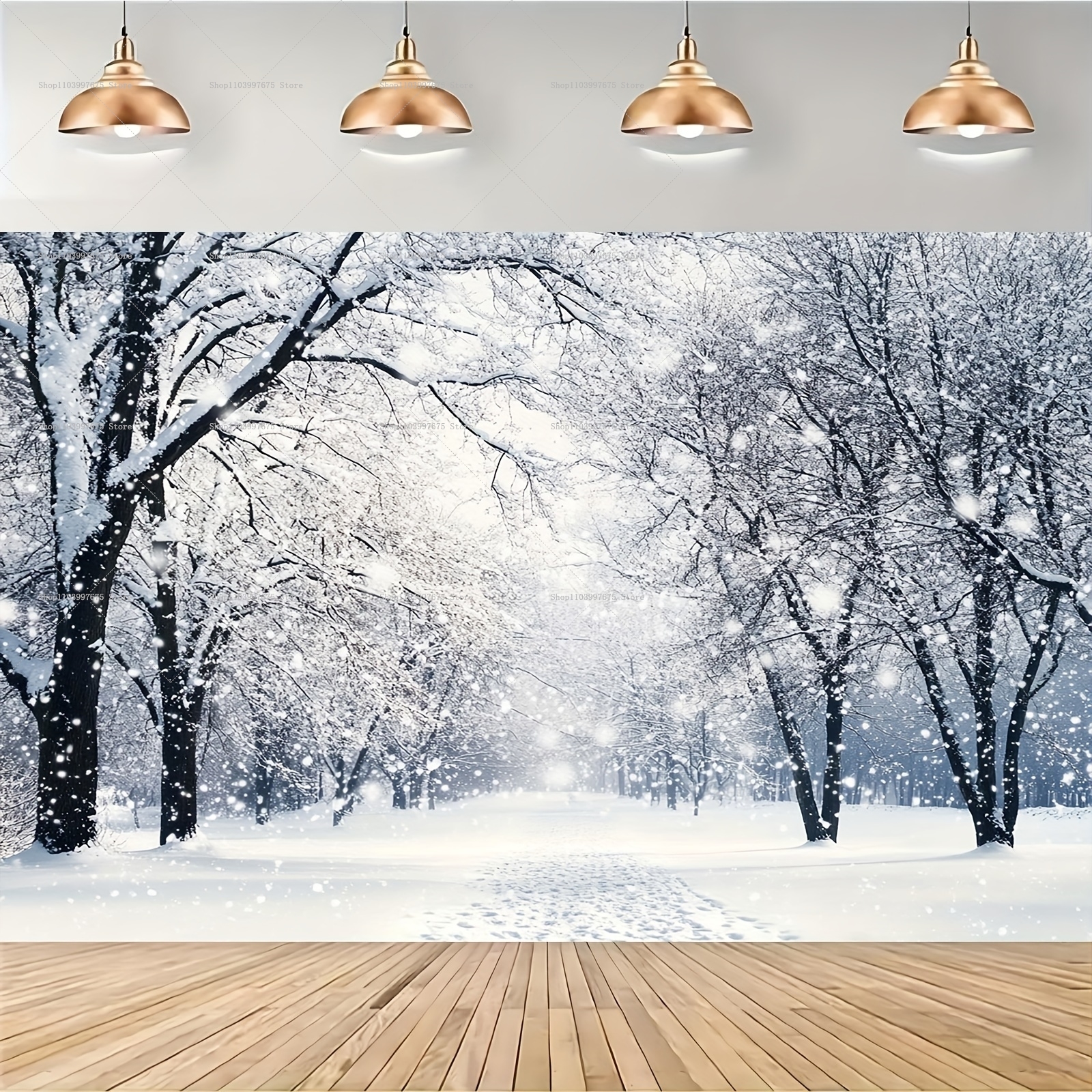 Photography Cheat Sheet - Snowy Forest Christmas Backdrops Xmas Party