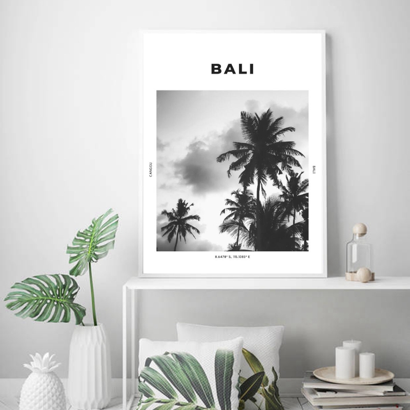 Bali Travel Print Black White  - Photography Bali บทวิจารณ์และราคา