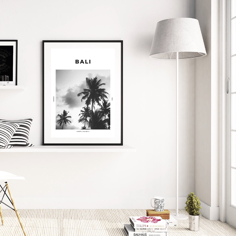 Bali Travel Print Black White  - Photography Bali บทวิจารณ์และราคา