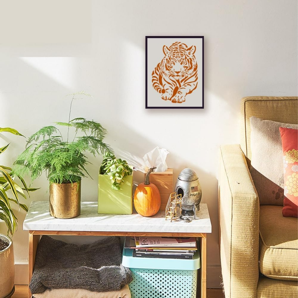 Tiger Stencil with Paint Brush - Photography Technique บทวิจารณ์และราคา