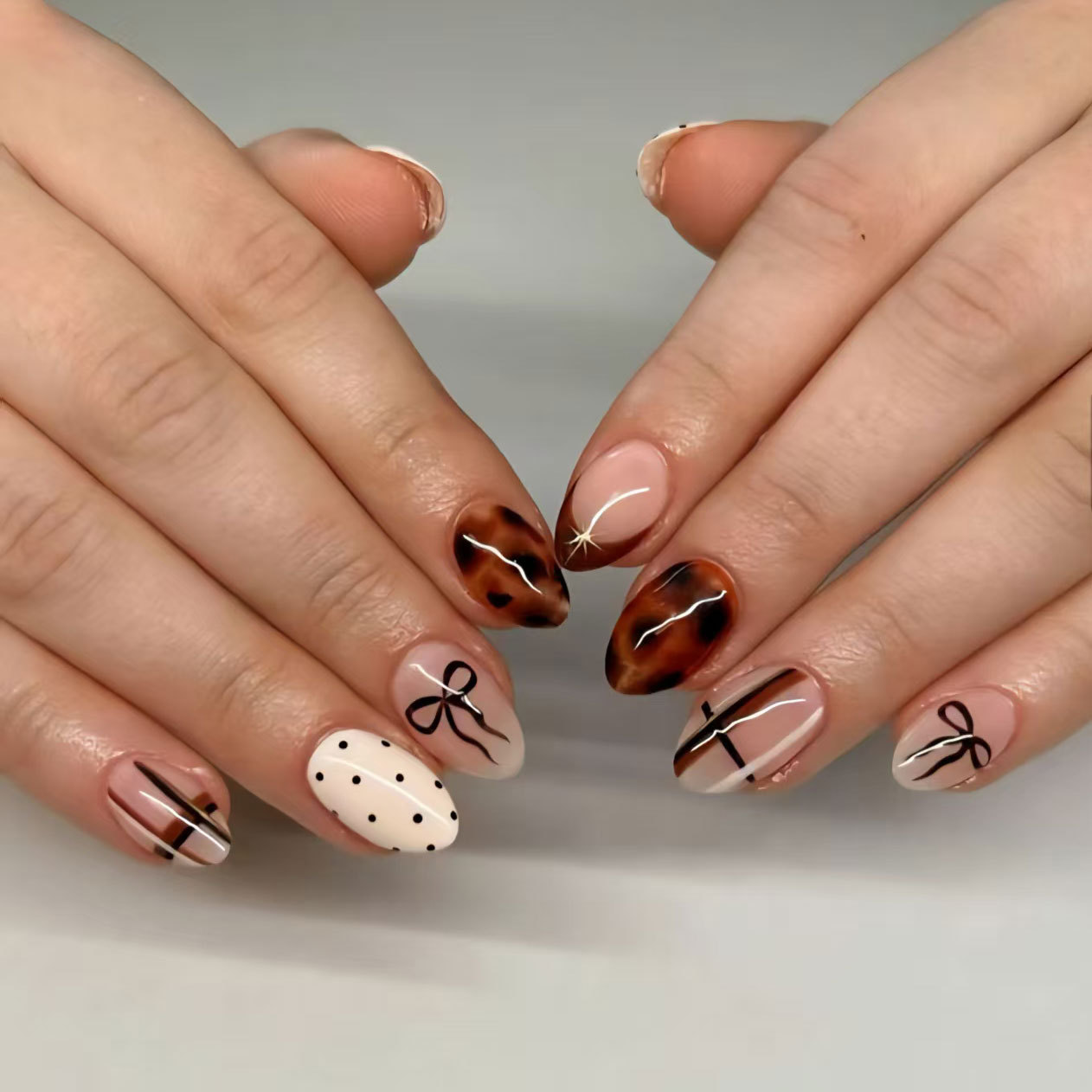 24pcs Flower False Nails Brown - Photography Tips บทวิจารณ์และราคา