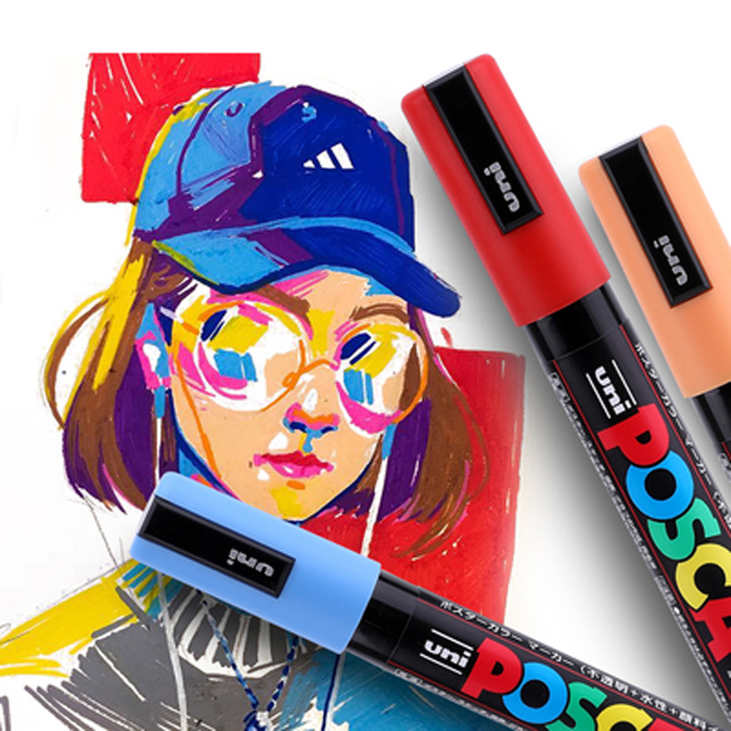 12 Color Set Uni Posca Markers - Photography Fine Art บทวิจารณ์และราคา