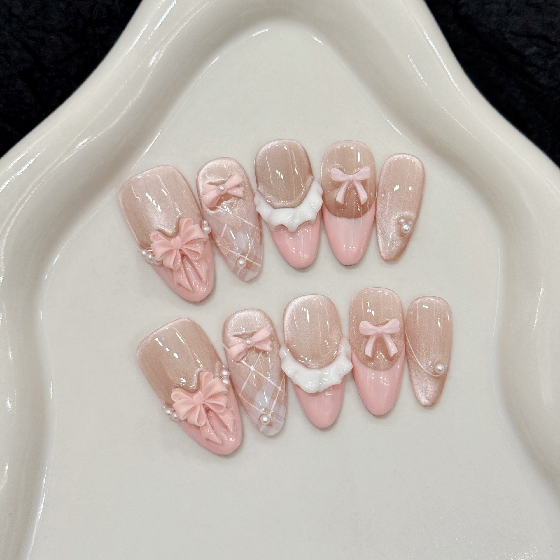 10pcs Handmade Press on Nails  - Photography Tips บทวิจารณ์และราคา