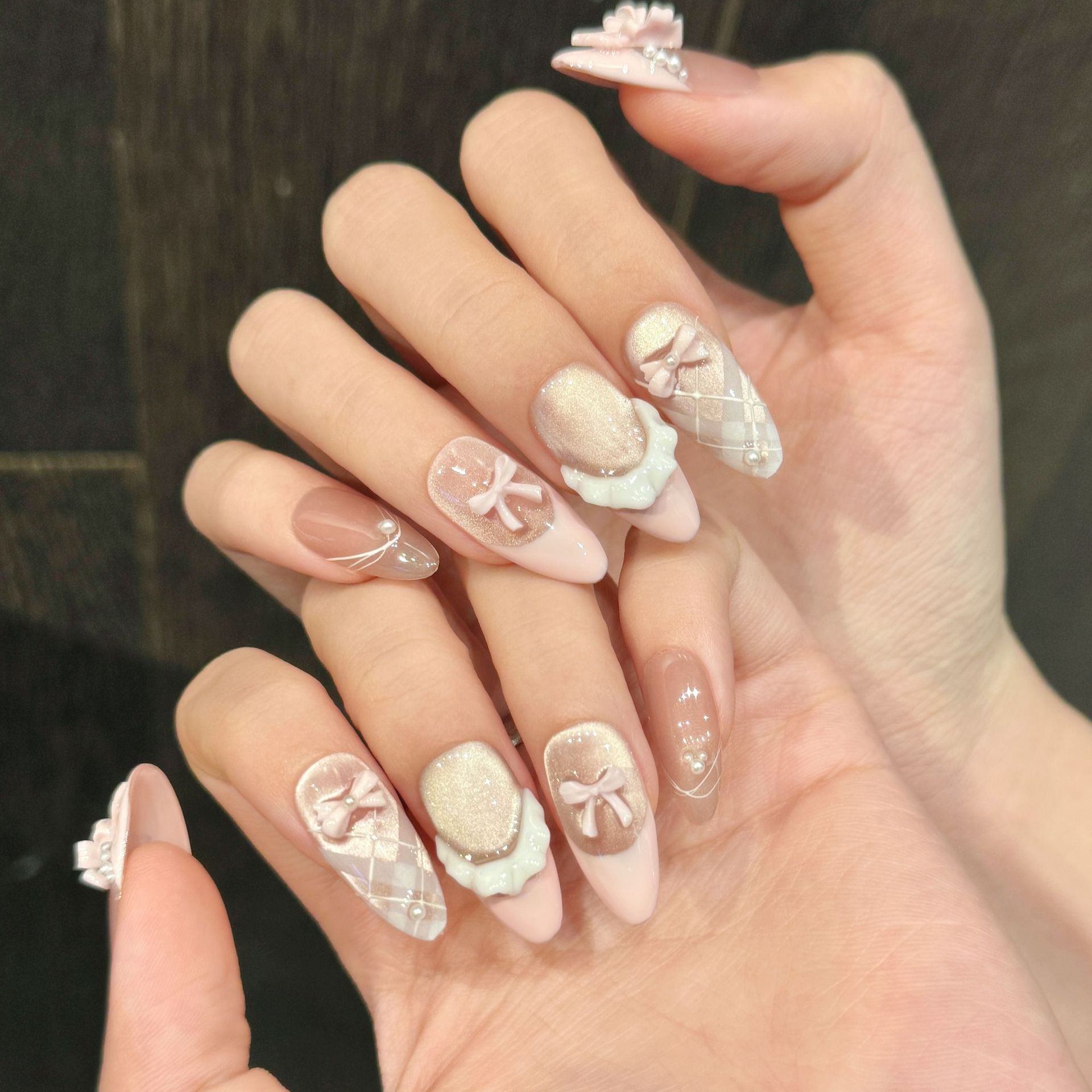 10pcs Handmade Press on Nails  - Photography Tips บทวิจารณ์และราคา