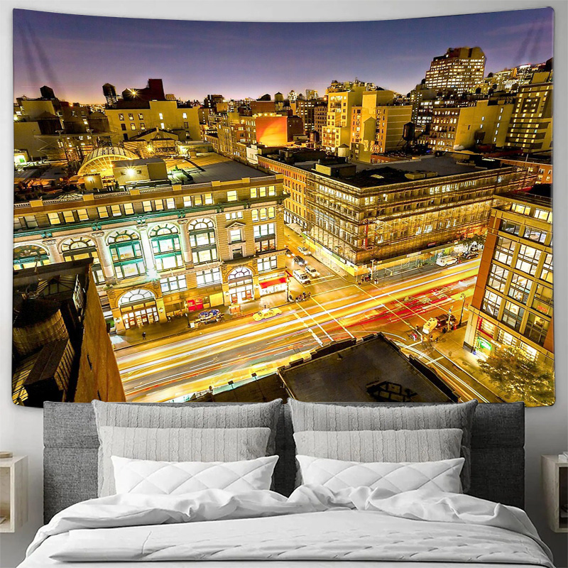 NYC Skyline Tapestry New York  - Photography Urban บทวิจารณ์และราคา