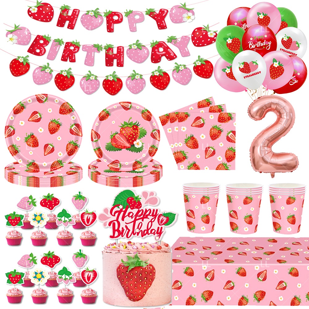 Strawberry Background Birthday - Photography Cheat Sheet บทวิจารณ์และราคา