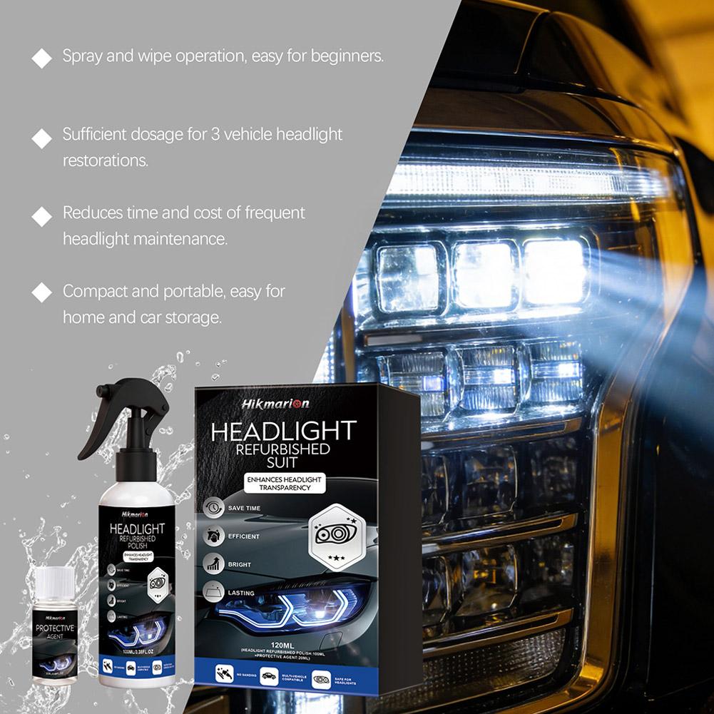 100ml+20ml Car Headlights Rest - Lens Cleaning Kit บทวิจารณ์และราคา
