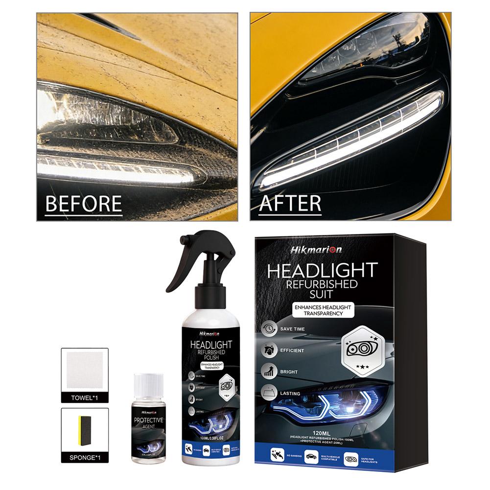 100ml+20ml Car Headlights Rest - Lens Cleaning Kit บทวิจารณ์และราคา