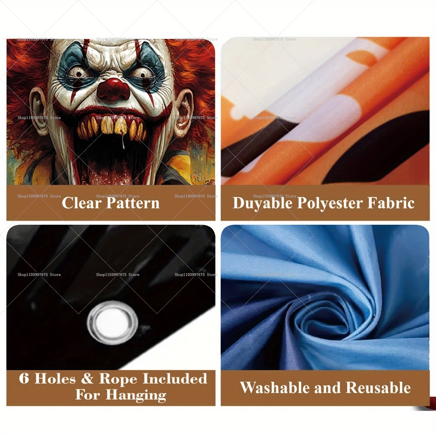 2D Halloween Horrible Clown Ga - Photography Cheat Sheet บทวิจารณ์และราคา