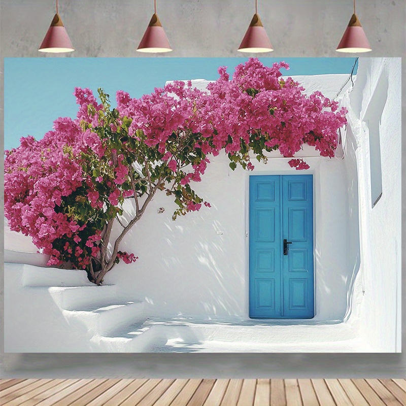 Colorful Santorini Street Scen - Photography Urban บทวิจารณ์และราคา
