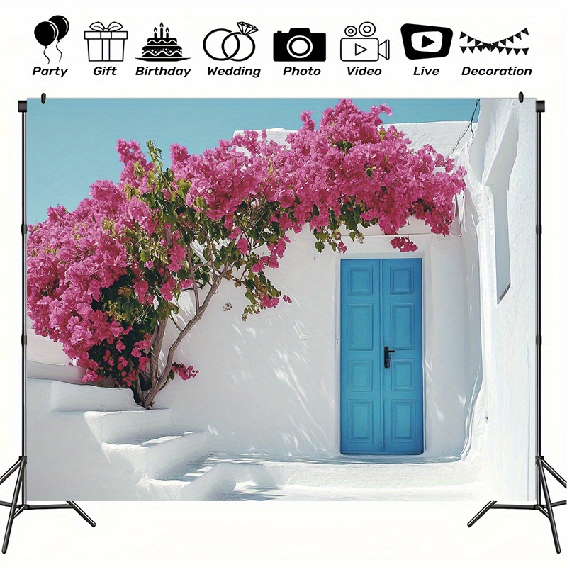 Colorful Santorini Street Scen - Photography Urban บทวิจารณ์และราคา