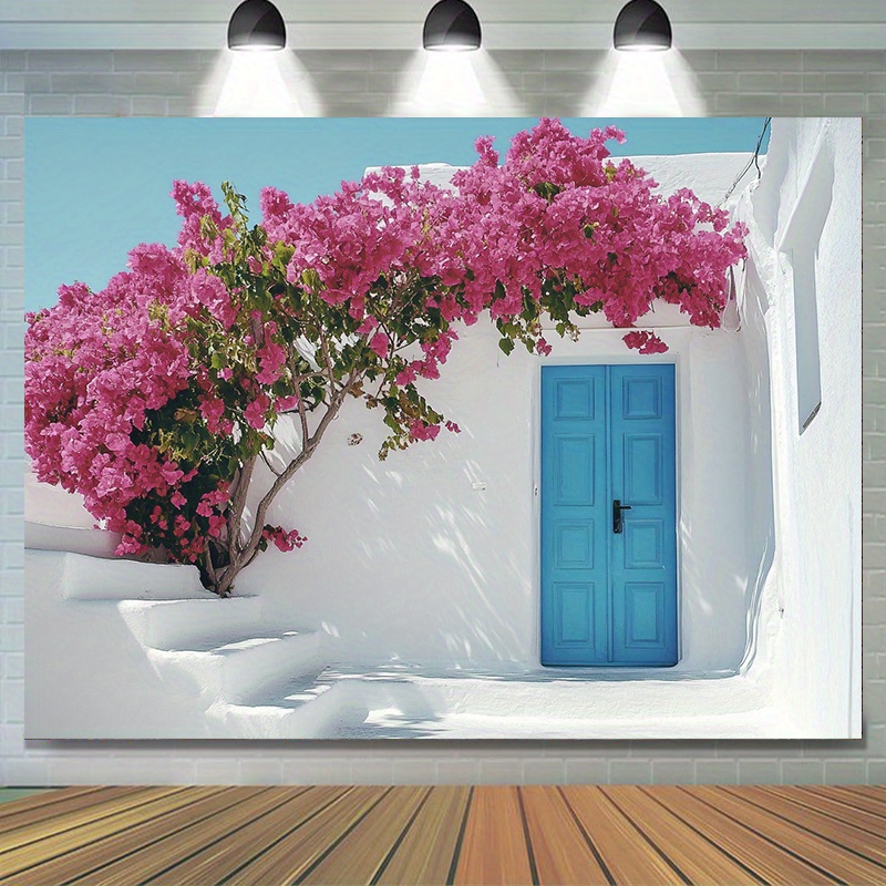 Colorful Santorini Street Scen - Photography Urban บทวิจารณ์และราคา