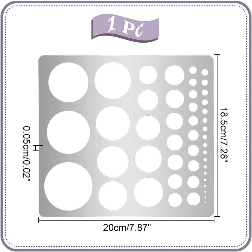 1Pcs Metal Circle Stencil Temp - Photography Rules บทวิจารณ์และราคา