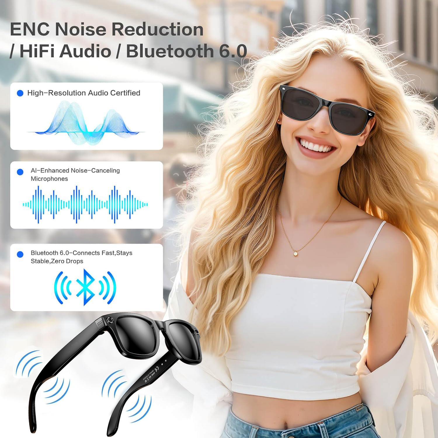 New 8MP Camera Smart Glasses P - Photography Translate บทวิจารณ์และราคา