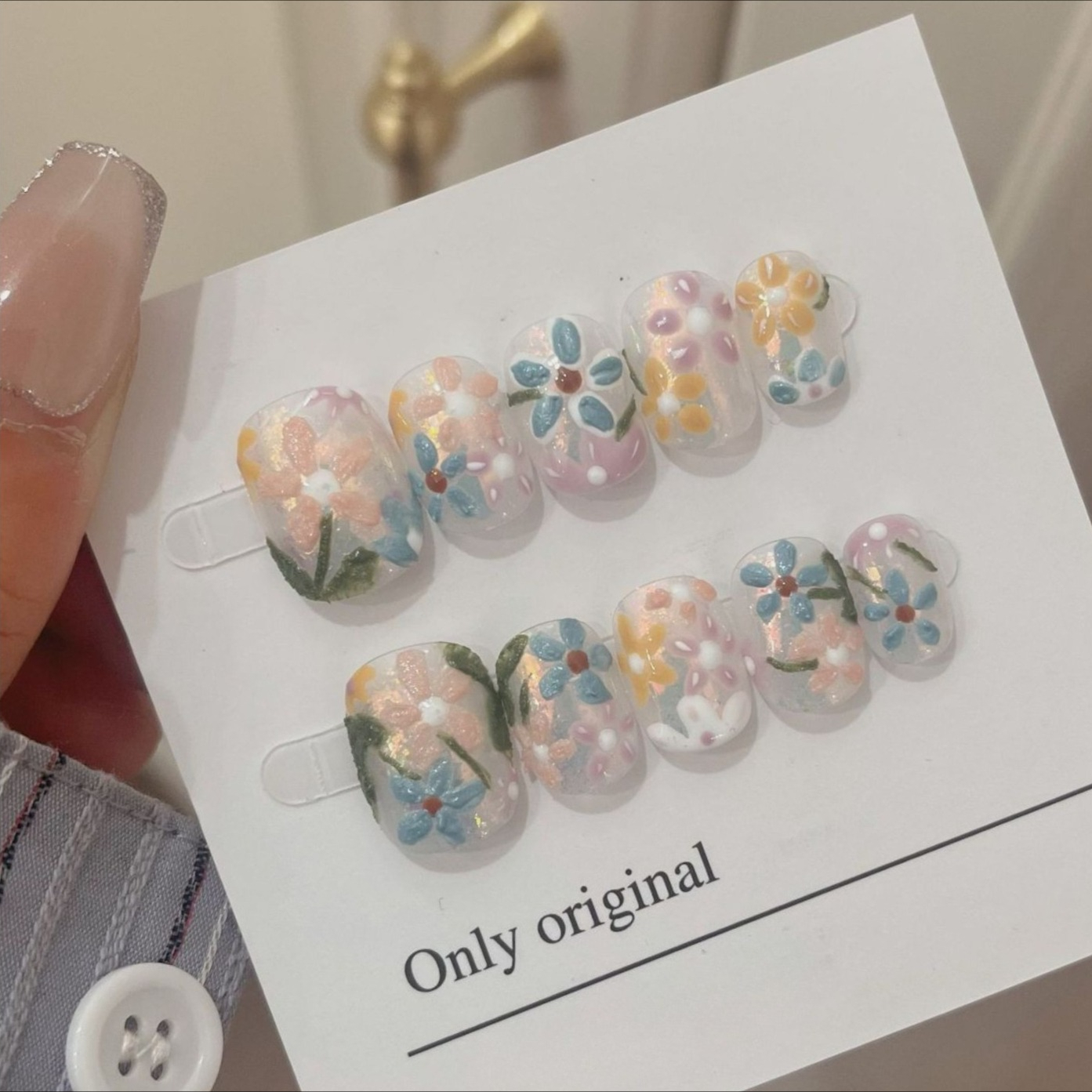 10Pcs Short Handmade Press On  - Photography Tips บทวิจารณ์และราคา