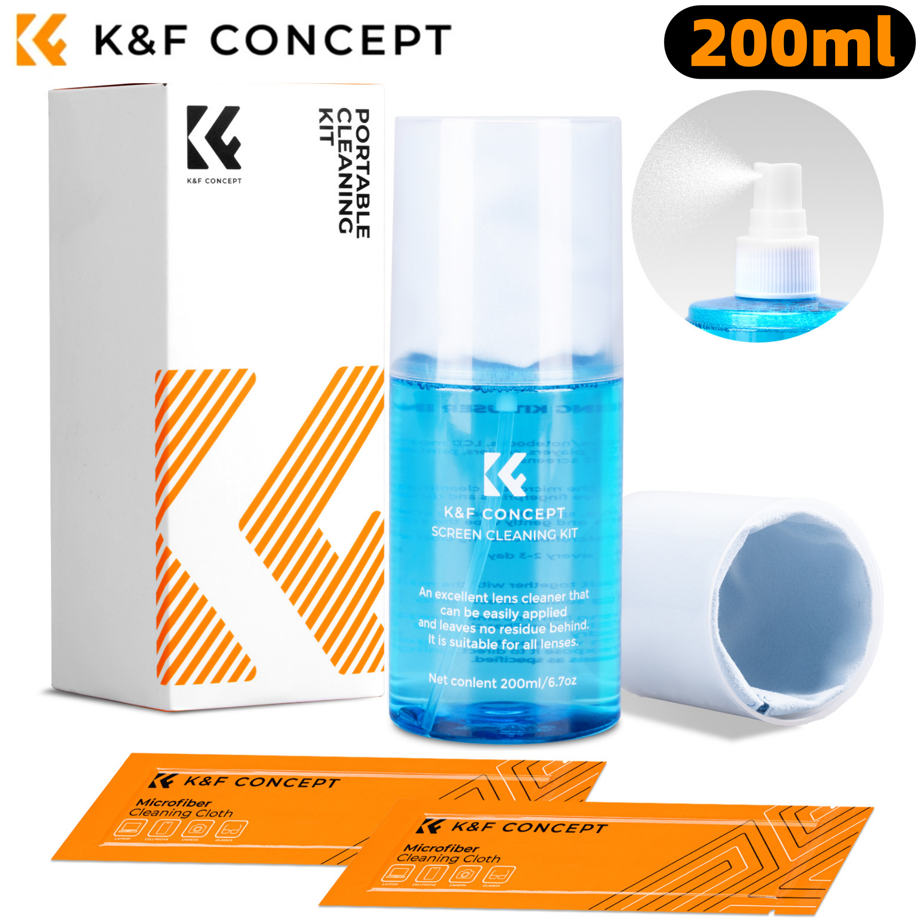 K&F CONCEPT 200ML Screen Clean - Lens Cleaning Kit บทวิจารณ์และราคา