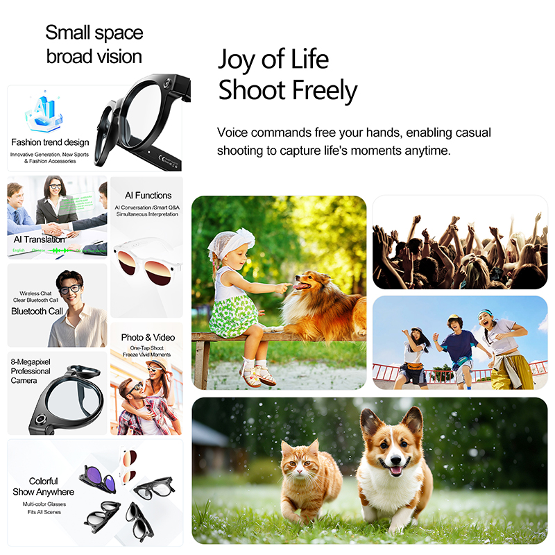 New Smart Glasses Bluetooth Ca - Photography Translate บทวิจารณ์และราคา