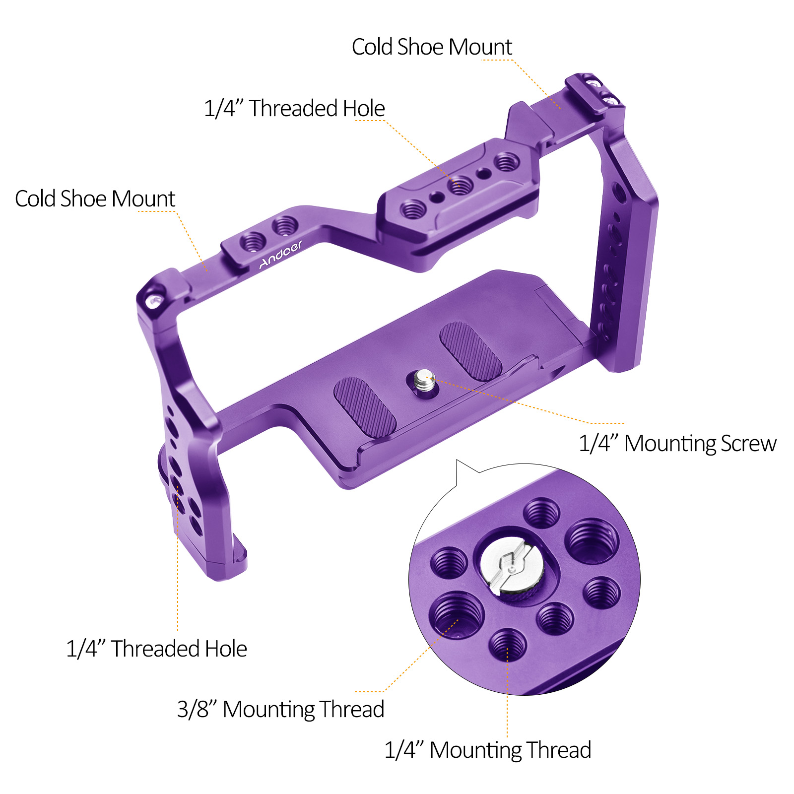 Andoer Camera Cage Aluminum Al - Camera Cage Baseplate บทวิจารณ์และราคา