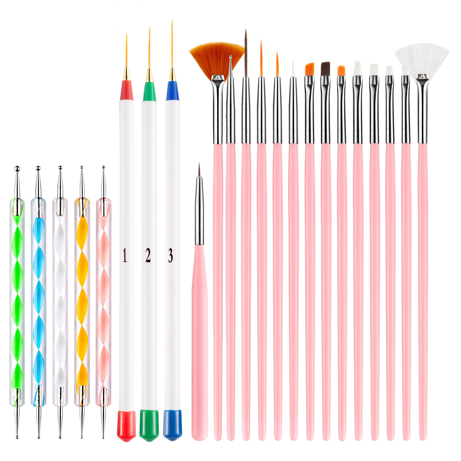 23PCS Nail Art Brushes Kit Lin - Photography Fine Art บทวิจารณ์และราคา
