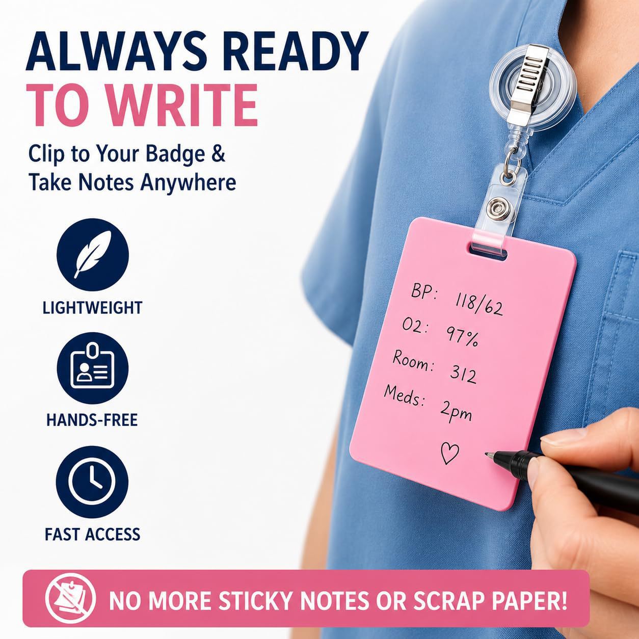 Erasable Badge Sticky Notes Wi - Photography Names บทวิจารณ์และราคา