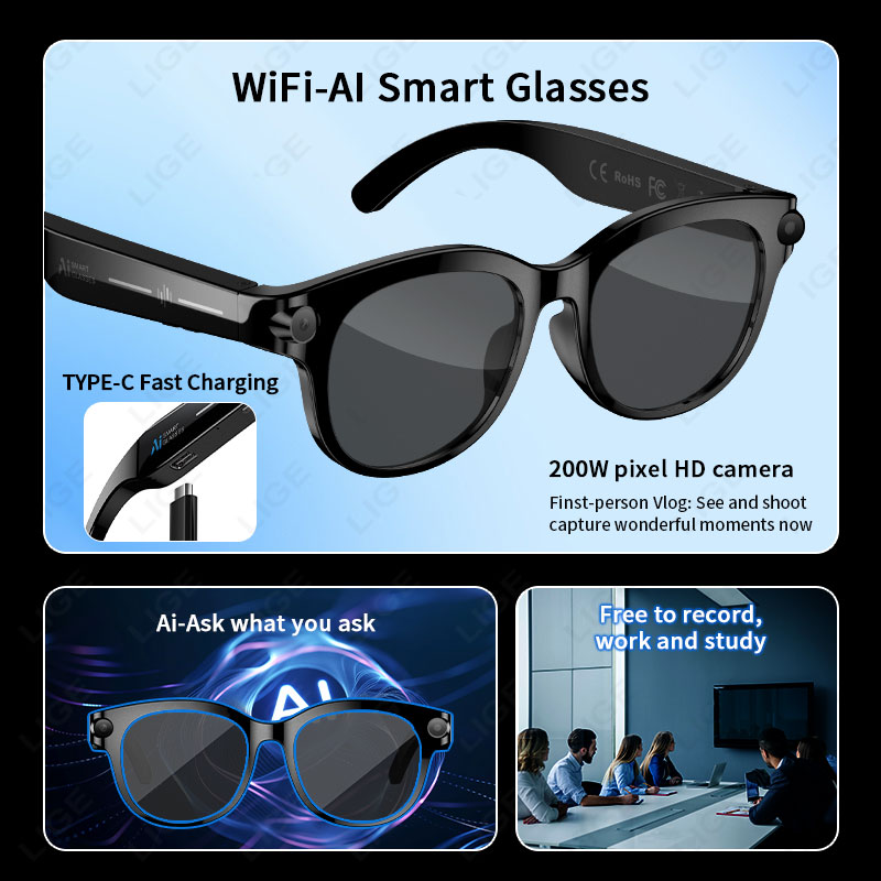 New 200W Camera AI Glasses For - Photography Translate บทวิจารณ์และราคา