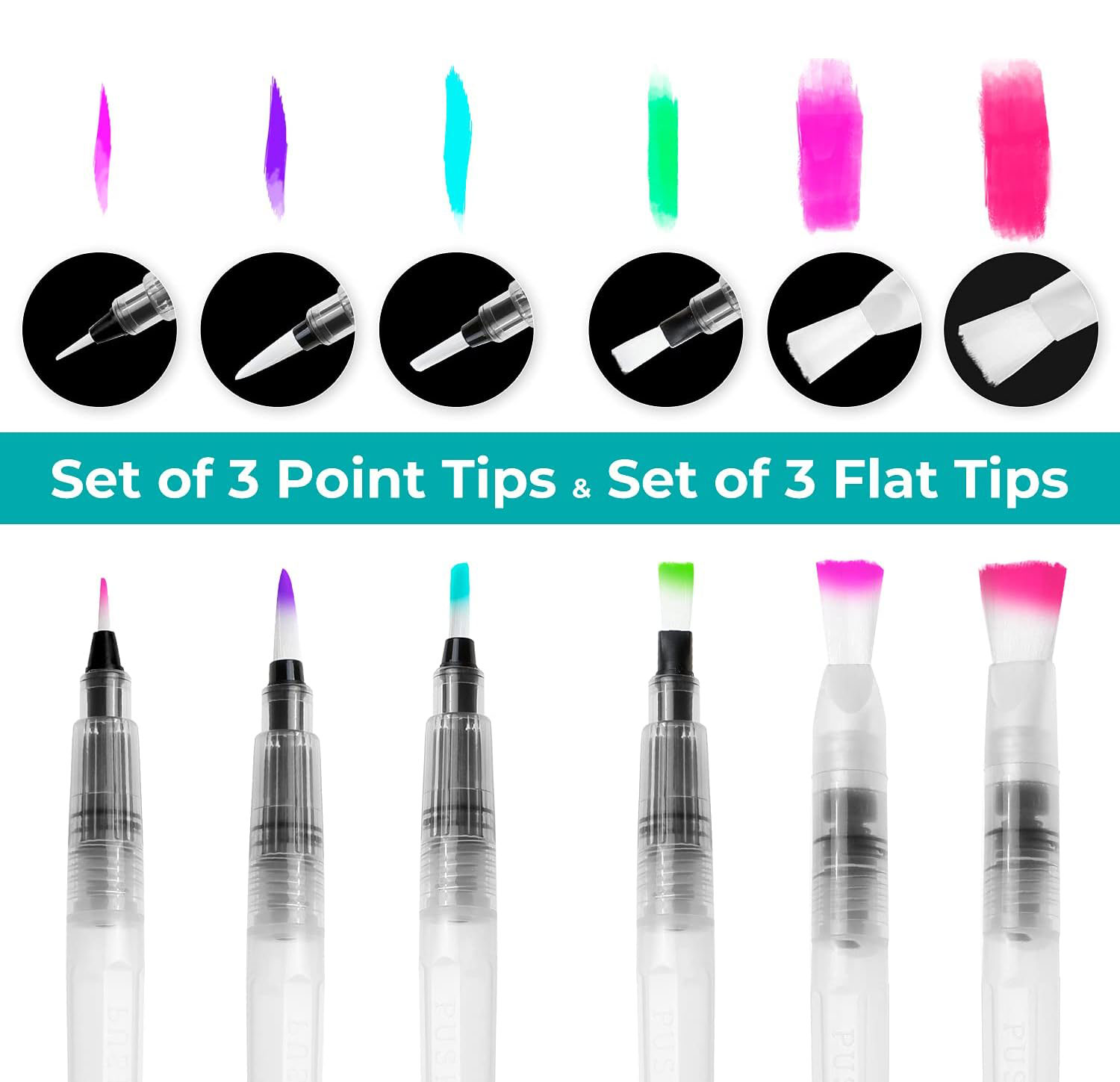 6/12/18pcs Water Color Brush P - Photography Fine Art บทวิจารณ์และราคา