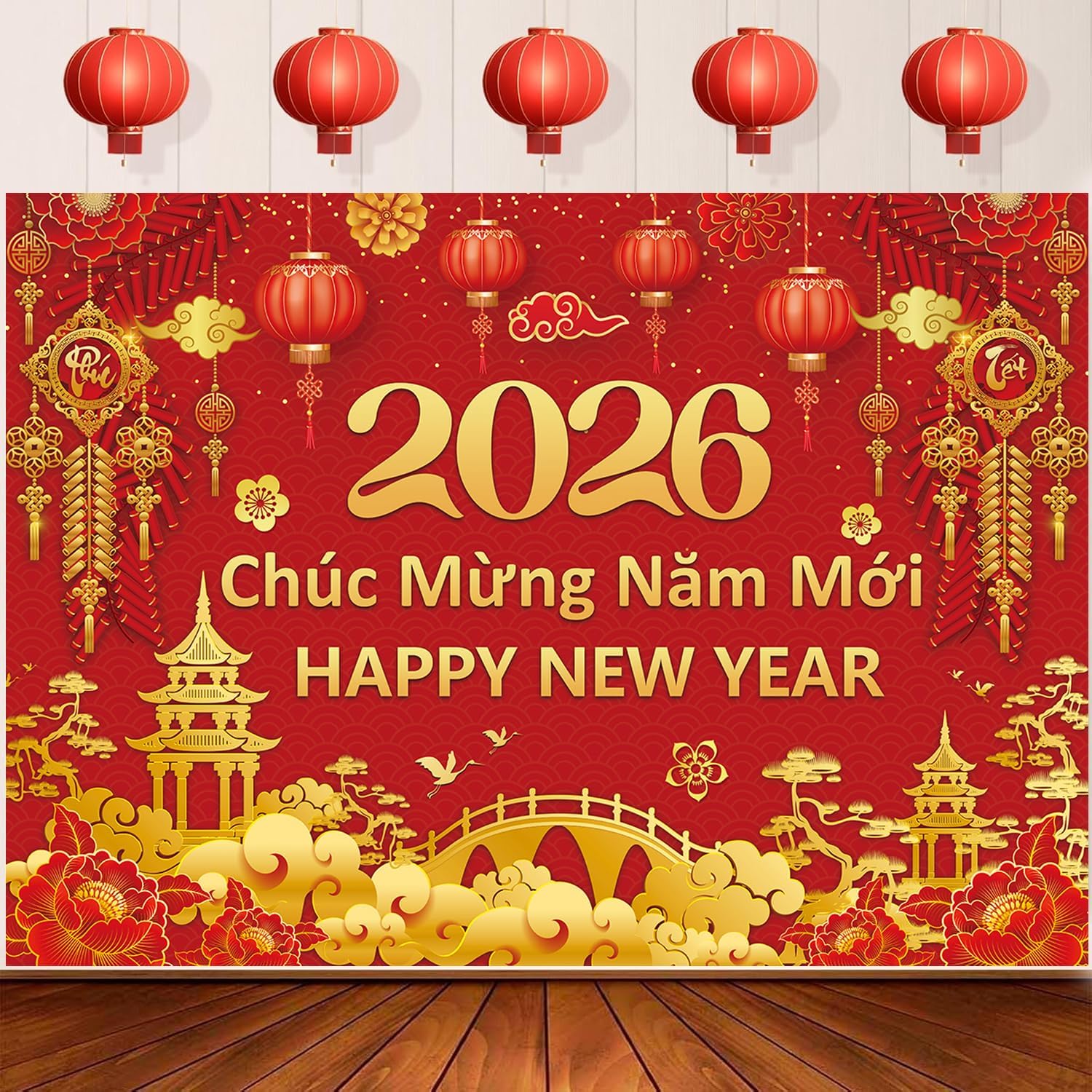 Vietnamese New Year Backdrop 2 - Photography Vietnam บทวิจารณ์และราคา