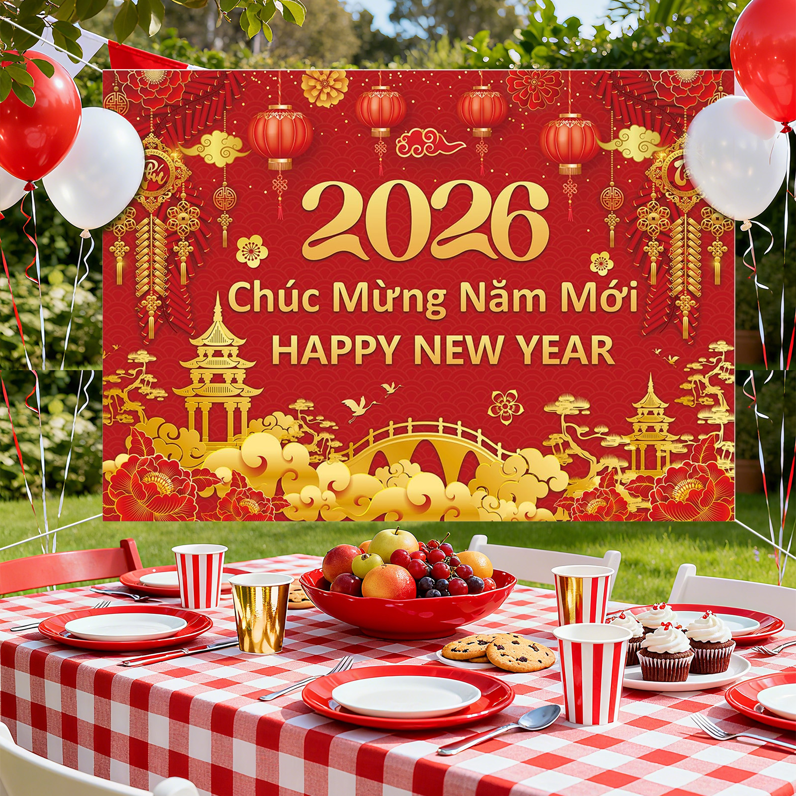Vietnamese New Year Backdrop 2 - Photography Vietnam บทวิจารณ์และราคา