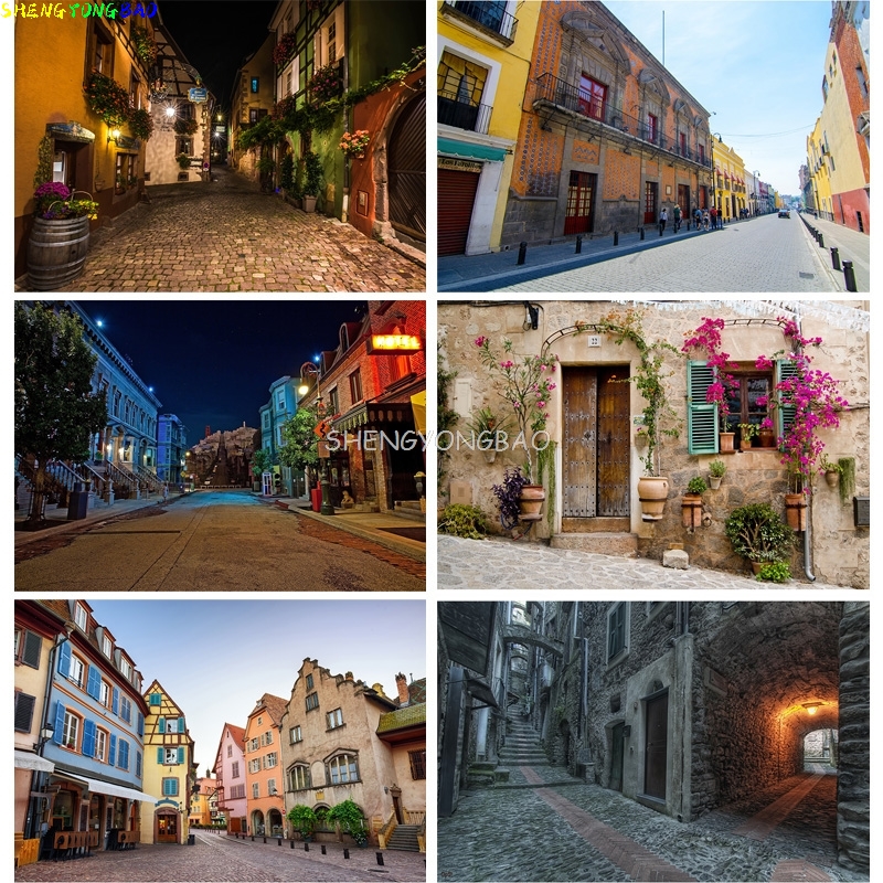 Vintage European Street View S - Photography Urban บทวิจารณ์และราคา